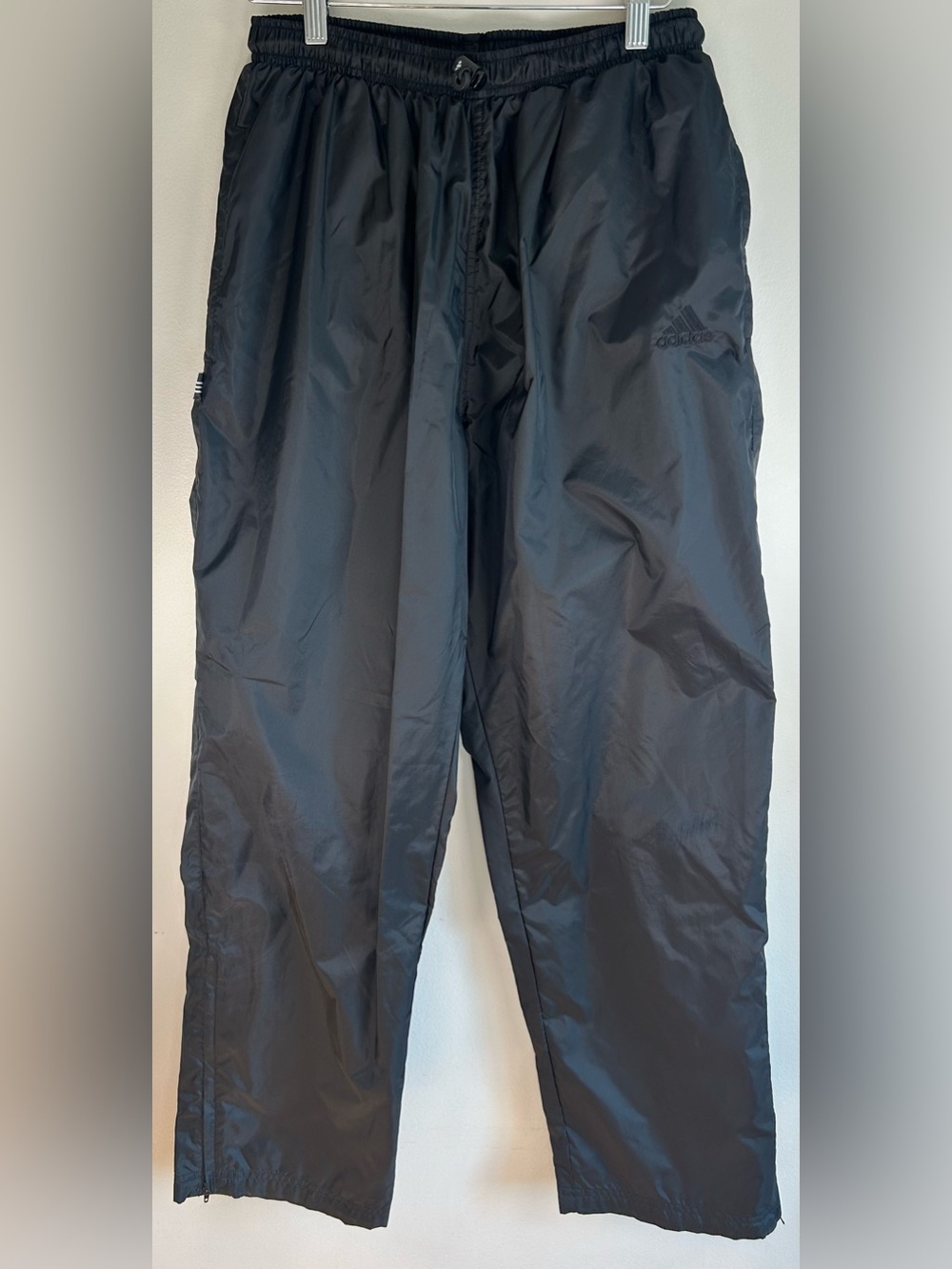 Adidas Men’s Track Pants w/ Drawstring & Lock Black Never Worn Vintage Y2K 2000